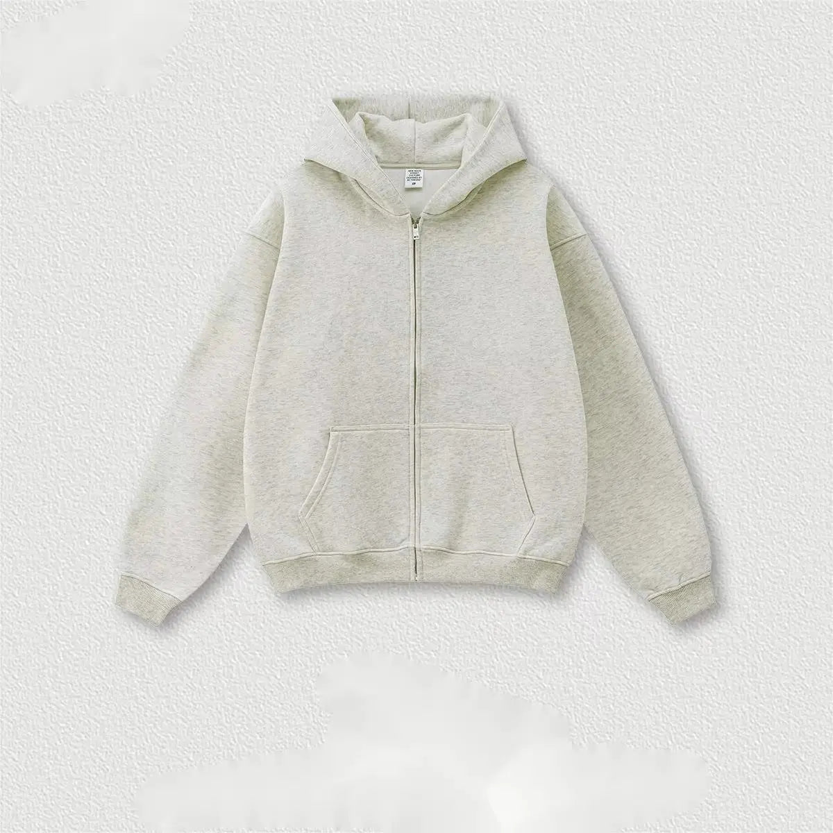 New Arrival Winter Thick 345 Grams Cotton Fleece Lining Hoodies Printing Vintage Washed Men Zip up Hoodie for Man