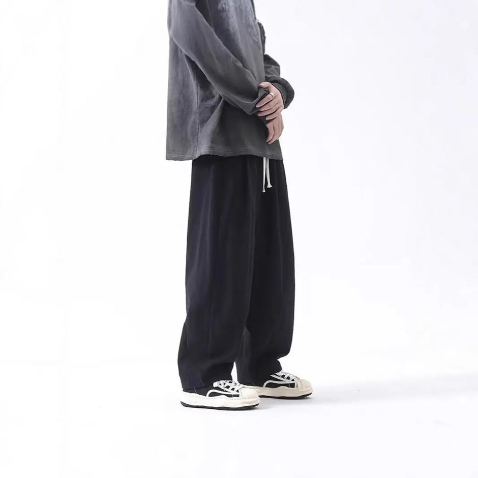 Cotton Men's Loose Wide Leg Pants MaiBeast