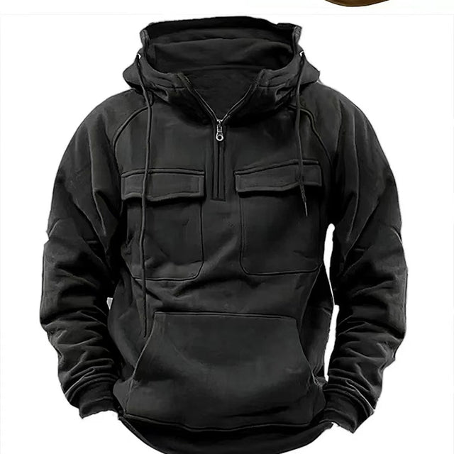 Men's Zip-up Hoodies Sweatshirt With Drawstring And Pocket Design Fashion Casual Sports Sweatshirt SISMO
