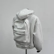 Backpack Hoodie Design Men's Coat Flower Gray SISMO
